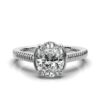 925 Sterling Silver solitaire engagement ring with oval CZ stone