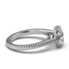 Classic engagement ring with oval solitaire setting and polished finish