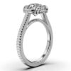 925 sterling silver engagement ring with thick gold plating and a slim band