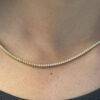925 Sterling Silver 3.09 ctw 1.3mm Round Diamond 20 Inches 4 Prong Light Tennis Necklace (Copy) - Image 4
