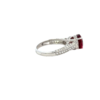 925 Sterling Silver 3.37 Carat Pink Tourmaline And Diamond Ring - Image 4