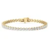 925 Sterling Silver 3.47ctw 2.75mm Round Diamond 5.5 Inches 3 Prong Classic Tennis Bracelet - Image 4