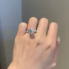 925 Sterling Silver 3.5ct Brilliant Round Engagement Ring For Women - Image 2