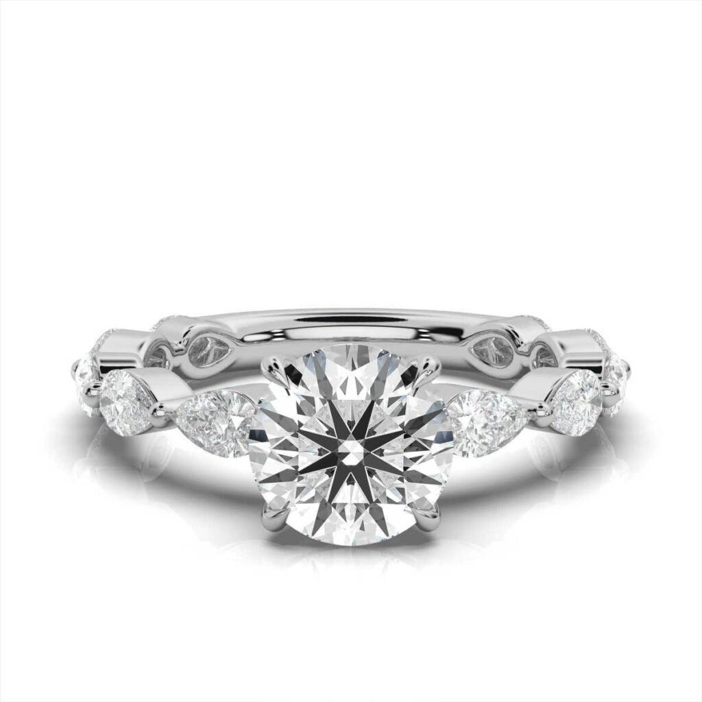 925 Sterling Silver 3.9ct Diamond Engagement Ring
