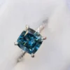 925 sterling silver ring with a 3-3.3 ct stone