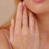 925 Sterling Silver 3 Diamond Engagement Ring - Image 3