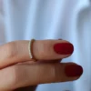 Gold-plated sterling silver band with a slim profile