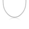 Gold plated sterling silver necklace with round 4.75mm stones