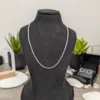 925 Sterling Silver 39.76ctw 5.20mm Round Diamond 16 Inches 4 Prong Classic Tennis Necklace