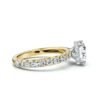 925 Sterling Silver 3ct Diamond Engagement Ring - Image 3