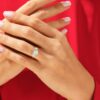 Tri Stone Anniversary Solitaire Ring 3 ct. Diamond - Image 2