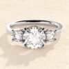 Three Stone Anniversary Solitaire Ring 3 ct. Diamond - Image 3