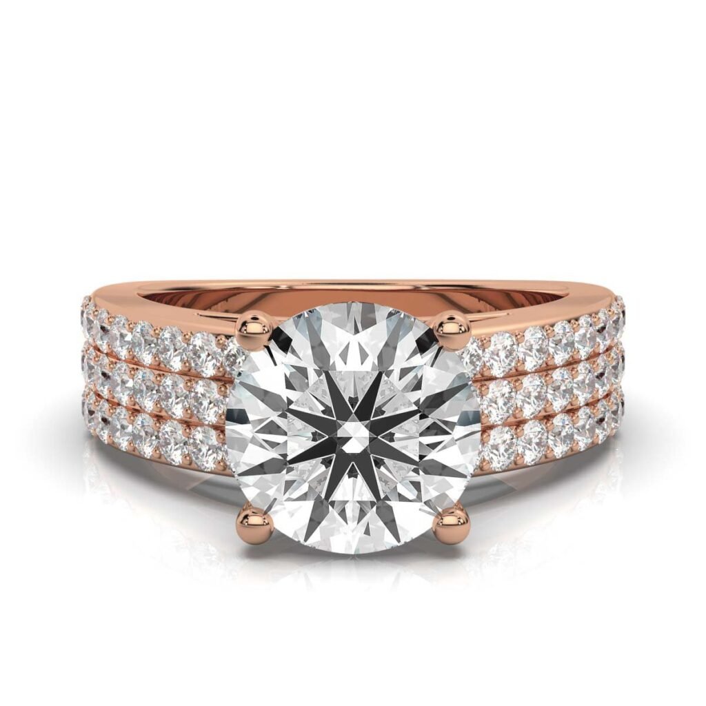 925 Sterling Silver 3ct Round Diamond Ring
