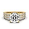 925 Sterling Silver 3ct Round Diamond Ring - Image 4