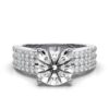 925 Sterling Silver 3ct Round Diamond Ring - Image 6