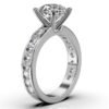 925 Sterling Silver 3ct Solitaire Diamond Ring - Image 3