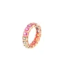 925 Sterling Silver 4.19 Carat Multi-Sapphire Eternity Ring |Eternity Gemstone Band - Image 3