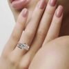 925 Sterling Silver 4.2ct Solitaire Diamond Ring - Image 2