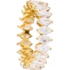 925 Sterling Silver 4.43 Carat Solitaire Marquise-Shape Diamond Eternity Band Ring