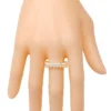 925 Sterling Silver 4.43 Carat Solitaire Marquise-Shape Diamond Eternity Band Ring - Image 4