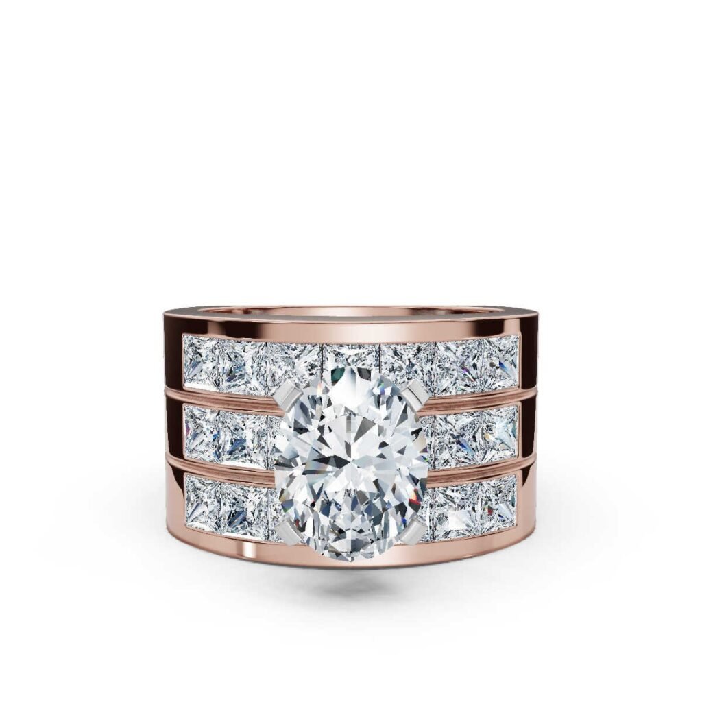 925 Sterling Silver 4.4ct Solitaire Diamond Engagement Ring