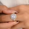 925 Sterling Silver 4.63 Carat Star Sapphire Cabochon Ring - Image 2