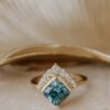 925 Sterling Silver 4.70 ct Cushion Bi-Color Montana Sapphire Ring - Image 2