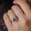 925 Sterling Silver 4.70 ct Cushion Bi-Color Montana Sapphire Ring - Image 7