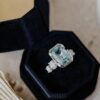 925 Sterling Silver 4.88 ct Emerald Cut Green Tourmaline Ring - Image 6