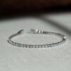925 Sterling Silver 4-Prong Diamond Tennis Bracelet - Image 2