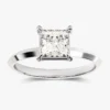Gold plated sterling silver ring with princess cut centre stone