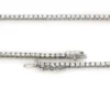 40.67ctw tennis necklace with bold round stone line