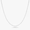 Classic 925 sterling silver tennis necklace with round stones