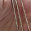 Sterling silver tennis necklace with a classic round-stone design
