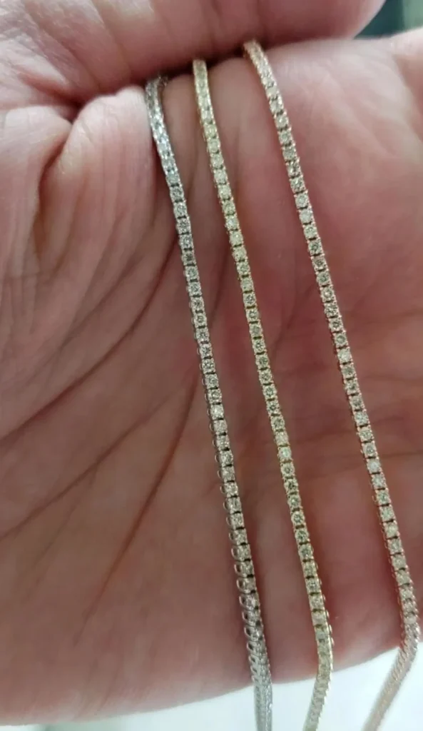 925 Sterling Silver 44.73ctw 5.20mm Round Diamond 18 Inches 4 Prong Classic Tennis Necklace