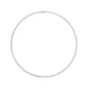 Round-stone tennis necklace with balanced continuous line design