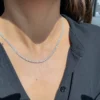 18-inch classic tennis necklace with 46.98 carat total weight