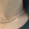 20-inch tennis necklace with a wide 5.20mm profile