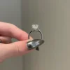 925 sterling silver promise ring with bright stone sparkle