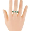 Gold-plated sterling silver band ring with flowing infinity-inspired design