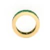 925 Sterling Silver 5.39 Carat Baguette-Cut Emerald Eternity Band Ring - Image 4