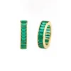 925 Sterling Silver 5.39 Carat Baguette-Cut Emerald Eternity Band Ring - Image 5