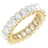 925 Sterling Silver 5.39 Carat Diamond Solitaire Band Ring