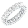925 Sterling Silver 5.39 Carat Diamond Solitaire Band Ring - Image 2
