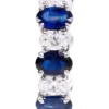 Eternity band ring featuring premium CZ sapphire and diamond accents