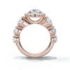925 Sterling Silver 5.5ct Halo Diamond Ring - Image 9