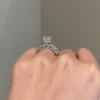 925 sterling silver ring with thick gold plating and side stones