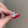 925 Sterling Silver 5 Carat Oval Cut Ring 925 Sterling Silver