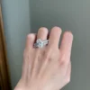 925 Sterling Silver 5 Carat Oval Cut Ring 925 Sterling Silver - Image 2