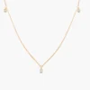 925 Sterling Silver 5 Diamond Dangle Necklace - Image 7